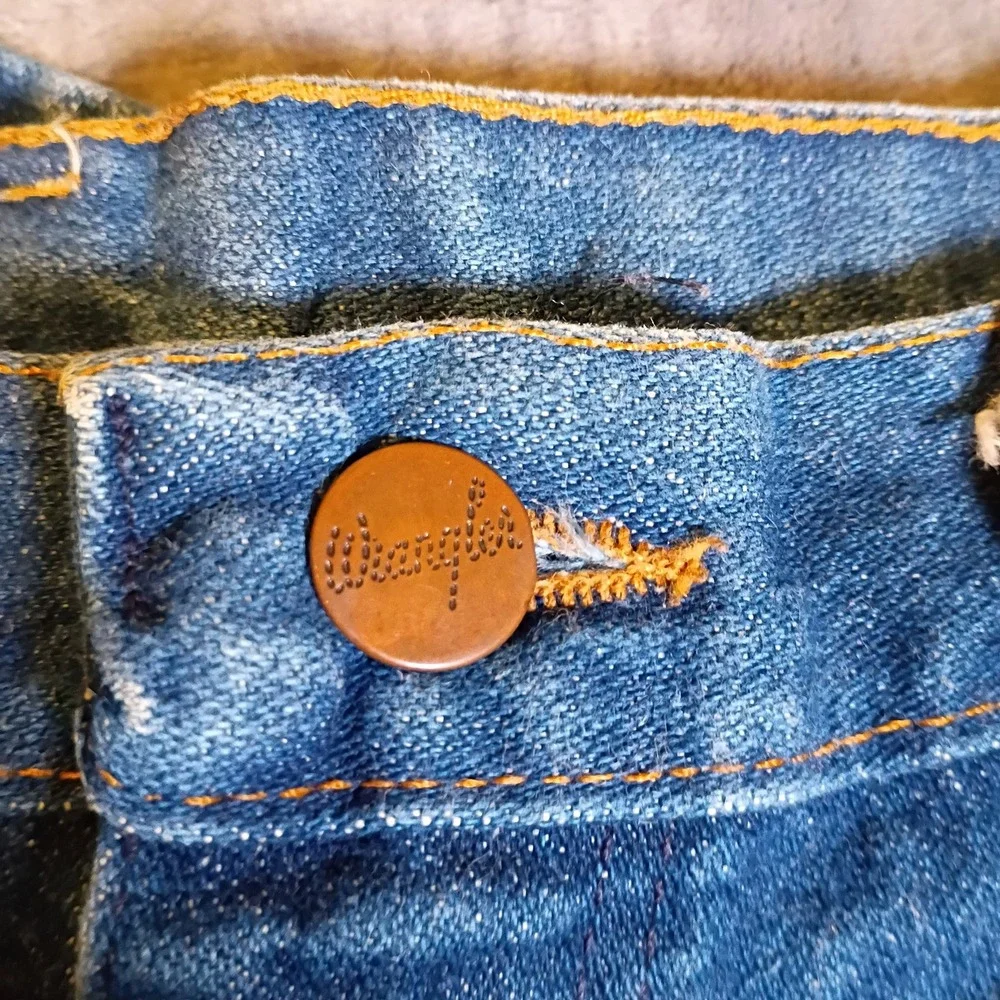 Wrangler 13MWZ Cowboy Cut Jeans Mens 38x36 Blue Denim Made in USA High Rise